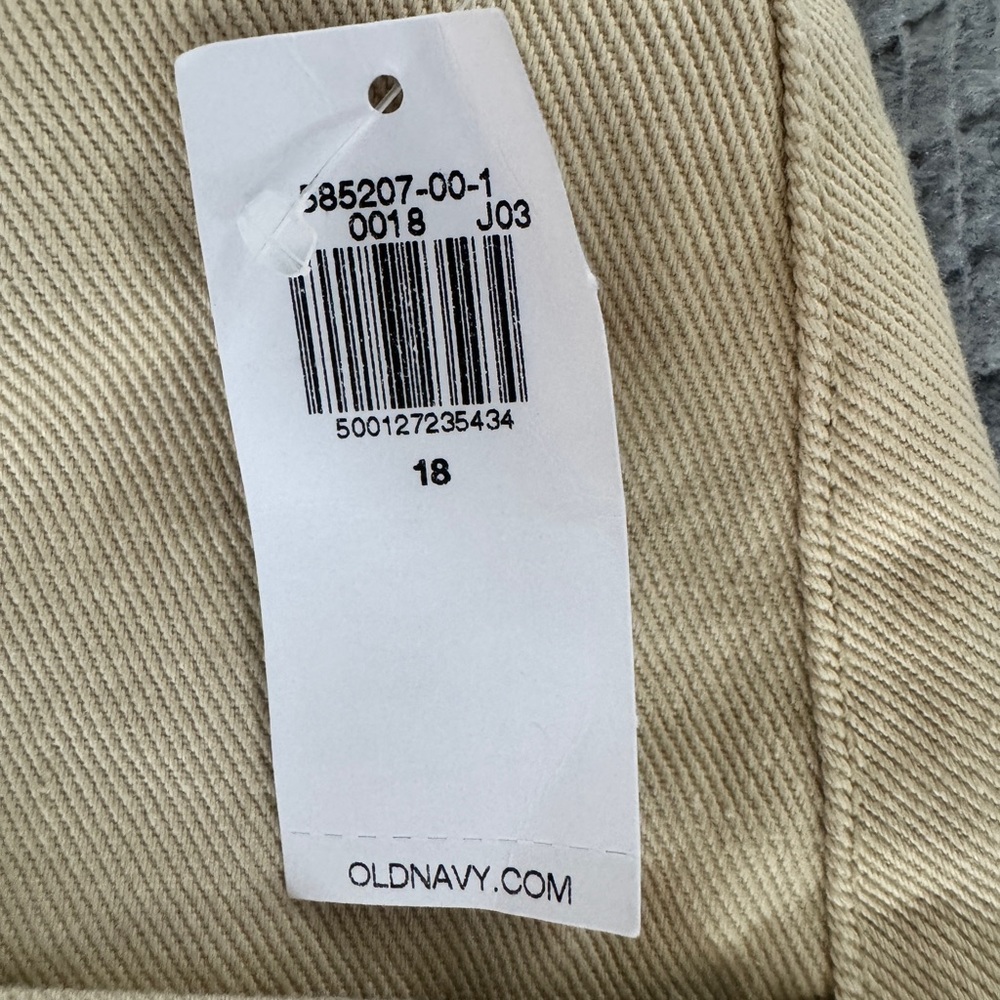 NWT Old Navy High-Rise Button-Front Mini Skirt - Khaki - 18 - Picture 2 of 7